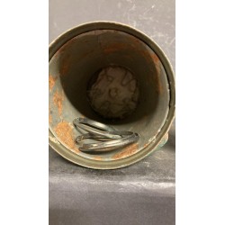 German WWII gas mask container, camouflage, tall model