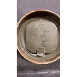 German WWII gas mask container, camouflage, tall model