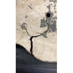 Deutscher M35-Helm in weißer Tarnbemalung, Feldfund, 99 % Tarnung