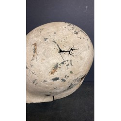 Deutscher M35-Helm in weißer Tarnbemalung, Feldfund, 99 % Tarnung