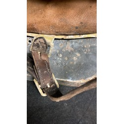 Deutscher M35-Helm in weißer Tarnbemalung, Feldfund, 99 % Tarnung