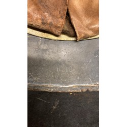 Deutscher M35-Helm in weißer Tarnbemalung, Feldfund, 99 % Tarnung