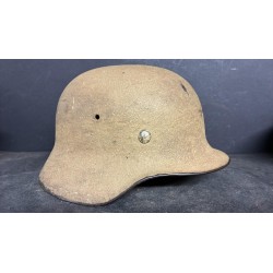 Raro ! Elmetto tedesco M40 colorazione Nord Africa