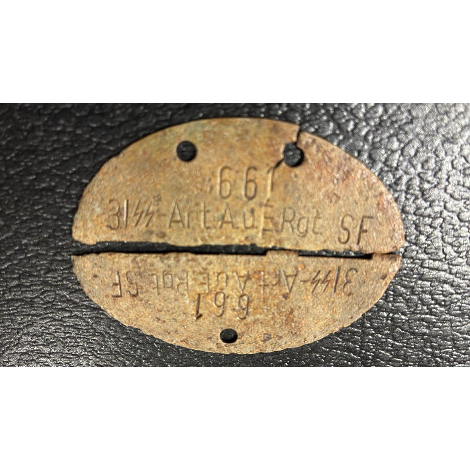 Waffen SS Artillery Regiment Identification Tag