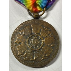 Medaglia interalleata della vittoria belga, istituita nel 1919 per commemorare la partecipazione alla Prima Guerra Mondiale