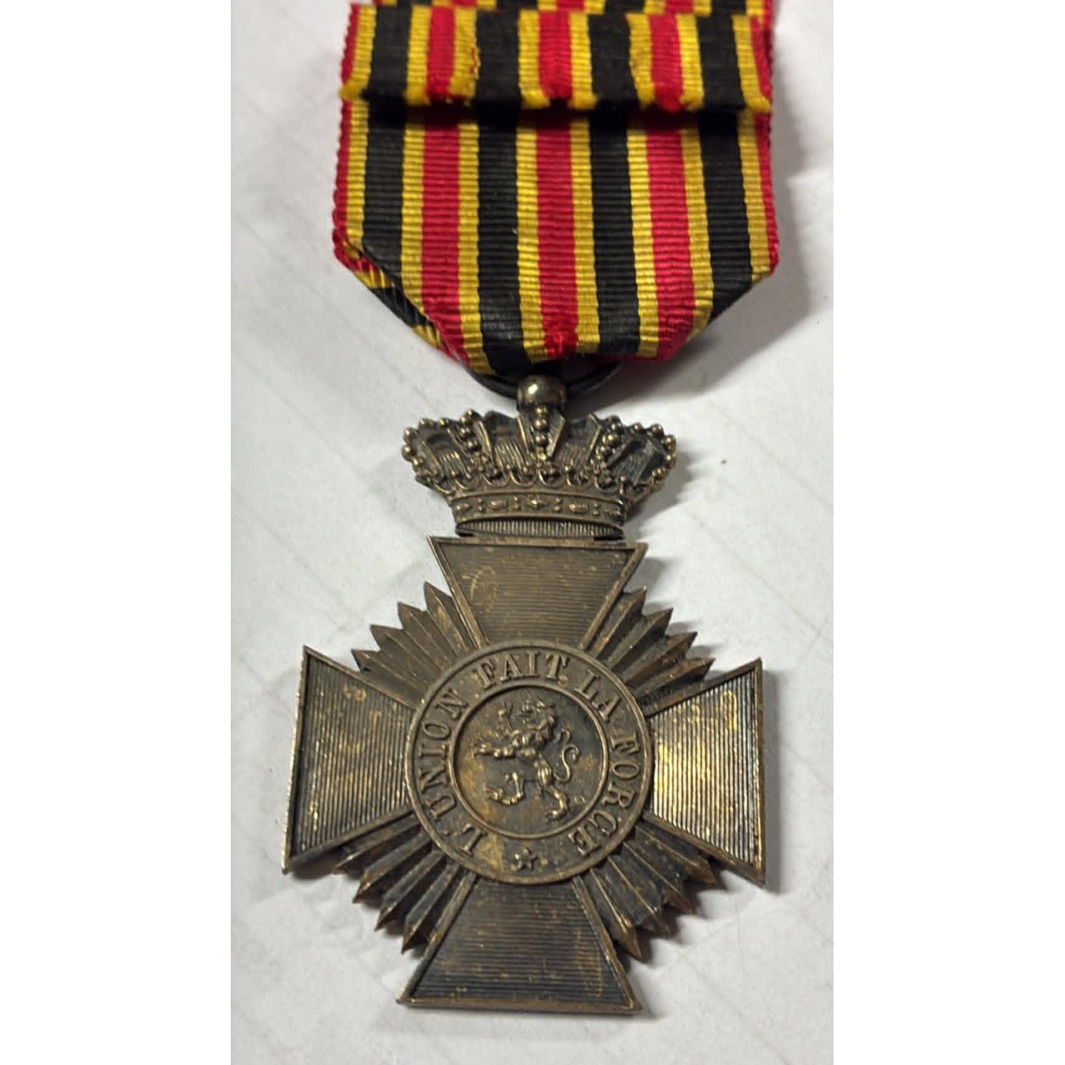 Medaglia belga Al Merito Militare per Anzianità di servizio grado argento