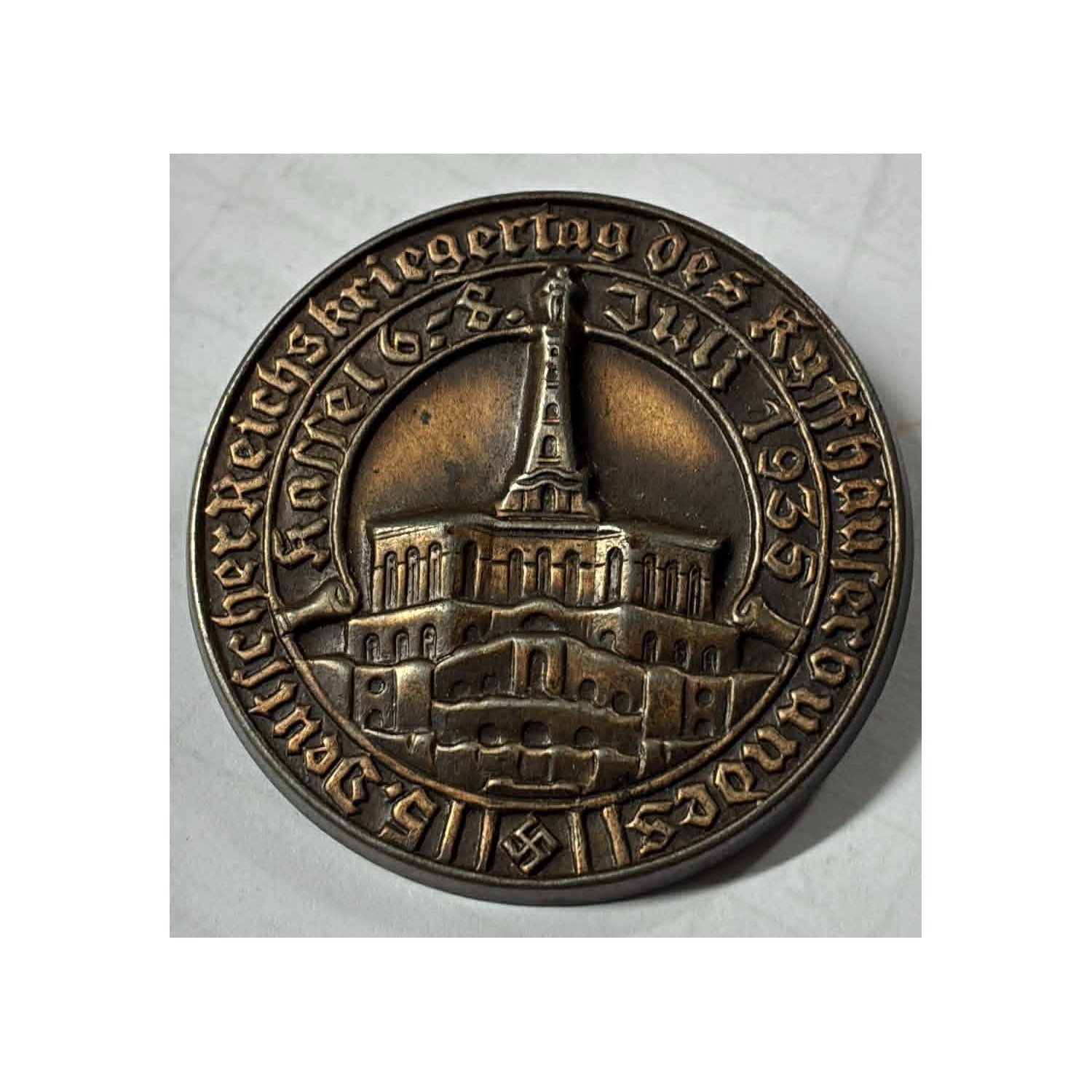 Tinnie commemorative medal of the Deutscher Reichskriegertag (Reich Veterans' Day)