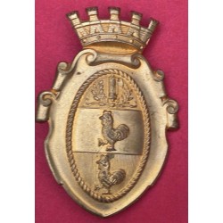 Gilded brass badge of the City of Gallipoli from the 1930s and 1940s