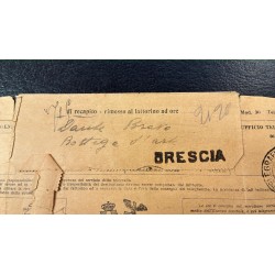 Interesting document, telegram sent by Gabriele d'Annunzio to his trusted photographer, Dante Bravo
