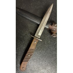 German WW1 Trench Knife combat knife marked ERN Wald, Rheinl with original sheath