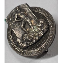 Distintivo  II Concorso Provinciale Pre Militare Mantova 1926