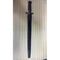 Rare Italian bayonet for an 1843 model artillery rifle with scabbard