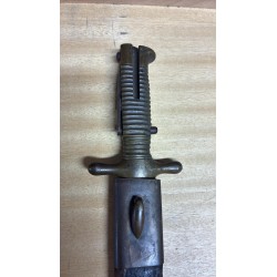 Rare Italian bayonet for an 1843 model artillery rifle with scabbard