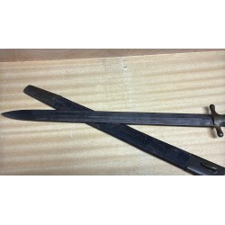 Rara baionetta italiana per fucile da Artiglieria Mod.1843 con fodero