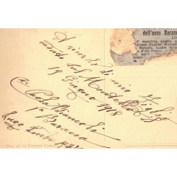 Francesco Baracca cartolina con dedica della madre
