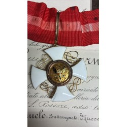 Commander's Cross of the Order of the Crown of Italy with certificate, awarded to the Podesta of Casalmaggiore (Cremona)