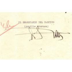 Originalautogramm von Achille Starace