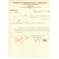 Autografo in originale di Achille Starace