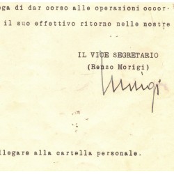 Originalunterschrift von Renzo Morigi