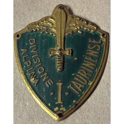 Scudetto 1st Alpine Division TAURINENSE Roman numeral wide border