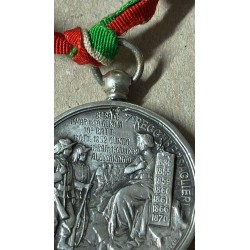 Bellissima medaglia argentata  7° Rgt Bersaglieri  3 Novembre 1870