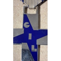 Rara. Croce GIL Gioventu Italiana del Littorio modello smaltata in blu ,