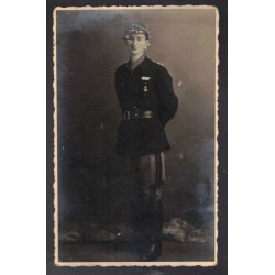 Young member of the GUF of Vercelli with a 1942 Gogliardo