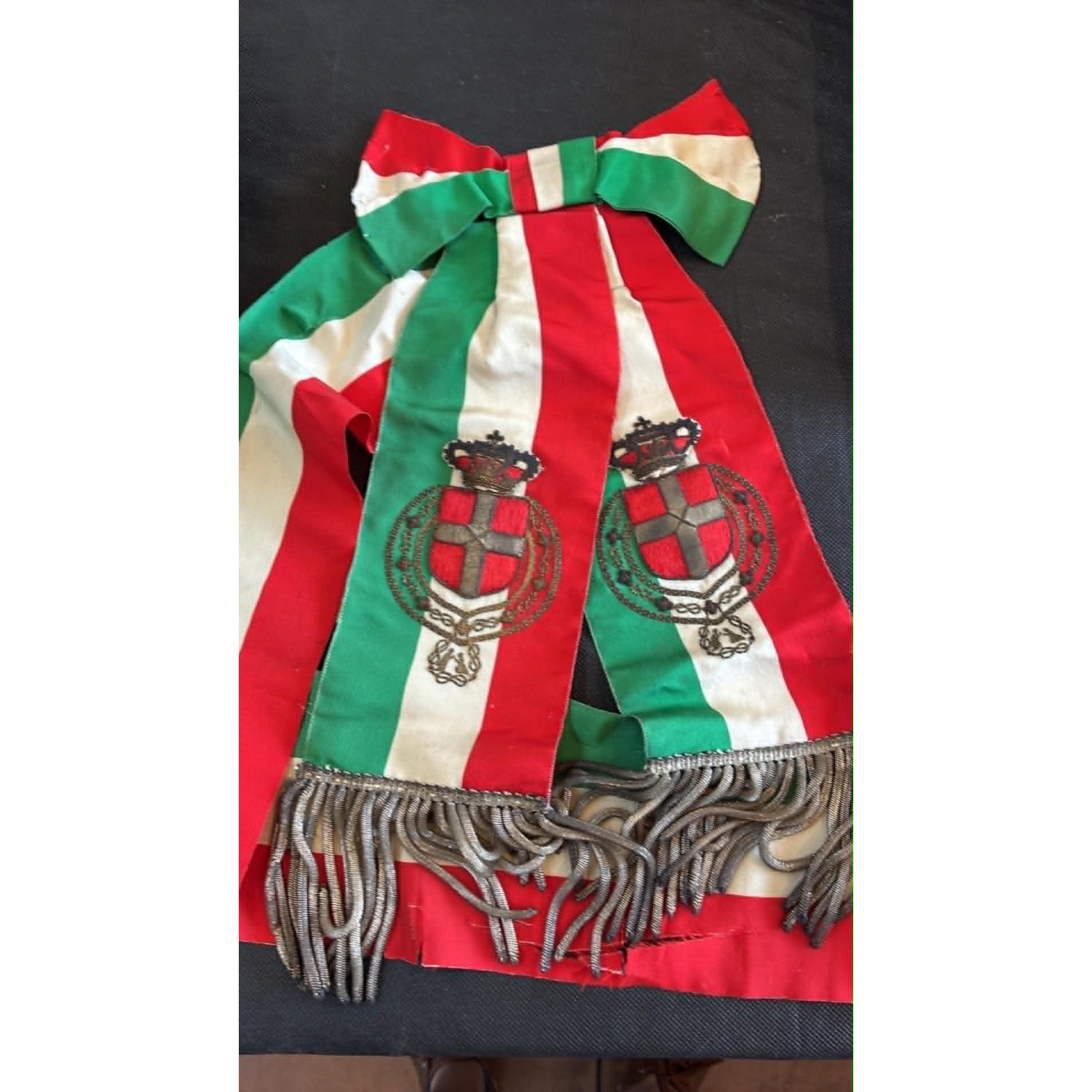 Rare sash of a Podesta of an Italian municipality from the 1920s/1930s