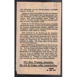 Britisches Propagandablatt aus dem Zweiten Weltkrieg, Code G.41, verteilt im Juli/August 1943
