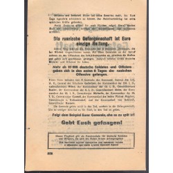 Soviet propaganda leaflet from World War II, used as a safe conduct to encourage the surrender of German soldiers