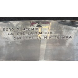 Dagger in a steel case with a dedication to Umberto Ajello, the Livorno Federale, from the Officers of the 88th MVSN Legion