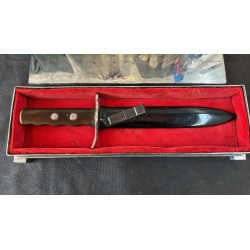 Dagger in a steel case with a dedication to Umberto Ajello, the Livorno Federale, from the Officers of the 88th MVSN Legion