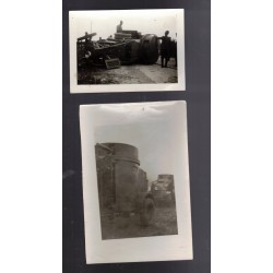 Lot of two photos of the Royal Italian Army Ansaldo armored car, 1915