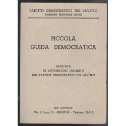 Opuscolo di propaganda politica Partito Democratico del Lavoro