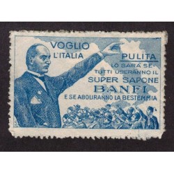 Chiudilettera politico pubblicitario anni 20 Fascismo Duce