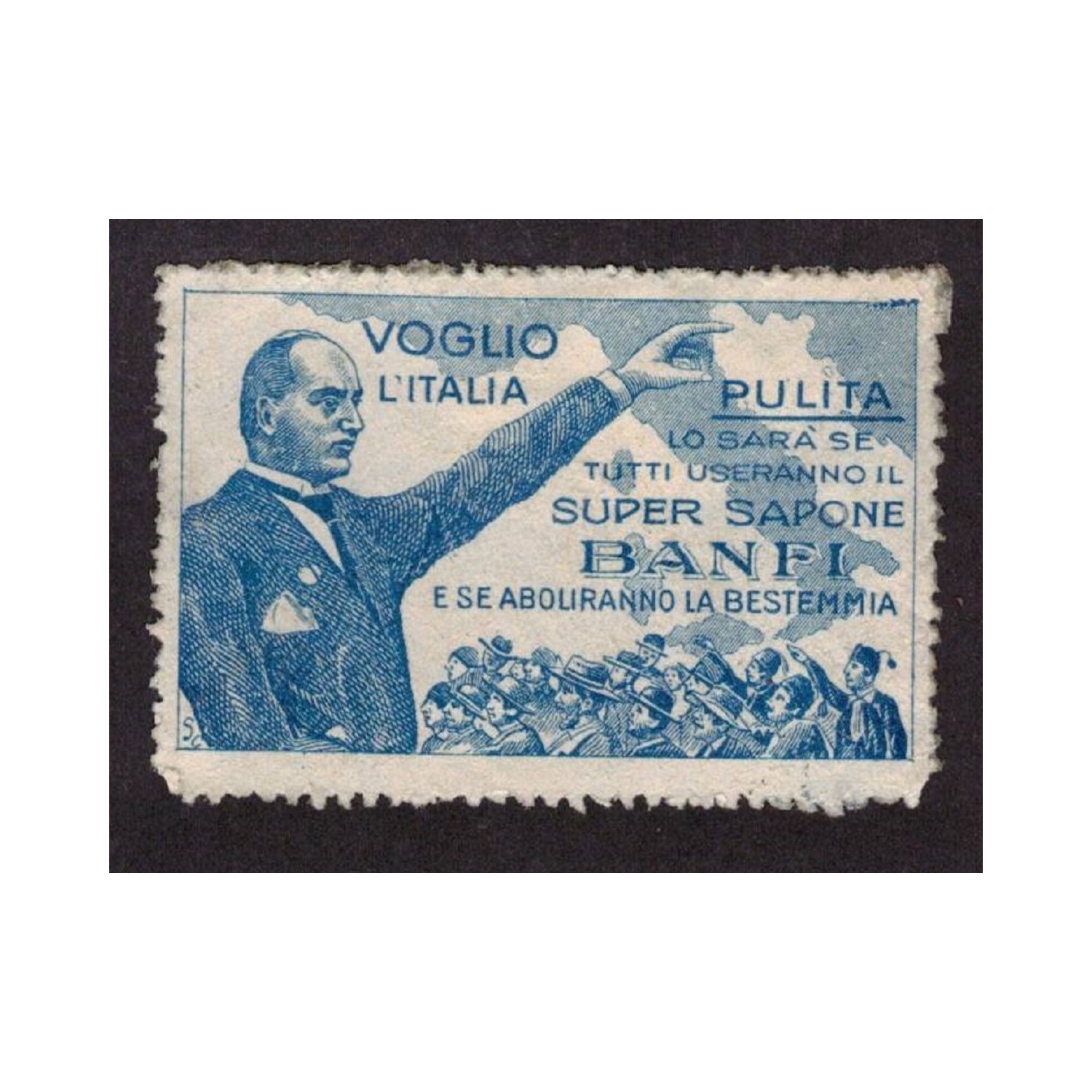 Chiudilettera politico pubblicitario anni 20 Fascismo Duce