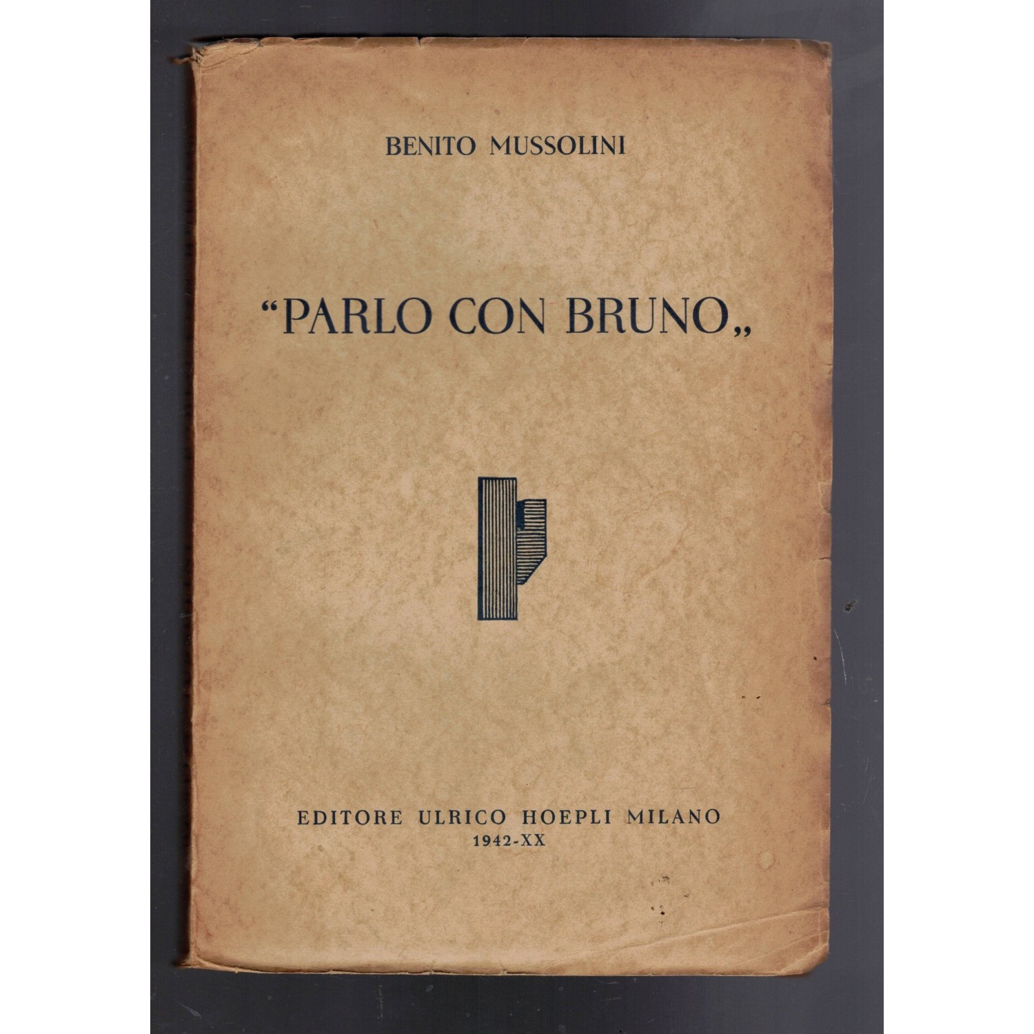 Libro Parlo con Bruno di Benito Mussolini 1942