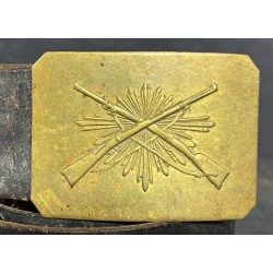 Complete belt, leather buckle, of the Spanish Carabineros Corps of the Second Republic