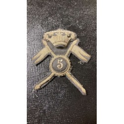 Fregio da Ufficiale 5° Rgt Lancieri di Novara 1a Guerra Mondiale
