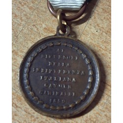 Vittorio Emanuele II MEDAGLIA 1859 Ai Difensori Indipendenza Italiana