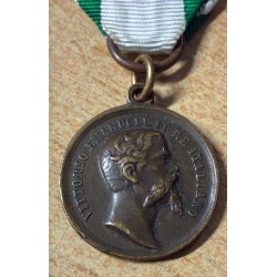 Vittorio Emanuele II MEDAGLIA 1859 Ai Difensori Indipendenza Italiana