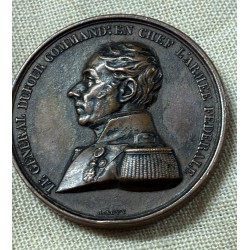medaglia svizzera in bronzo commemorativa della guerra del Sonderbund del 1847.