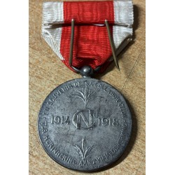 Belgian commemorative medal of the National Committee for Relief and Food of the First World War.