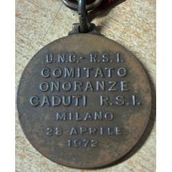 Ehrenmedaille für die Gefallenen der Italienischen Sozialrepublik, Mailand 1972