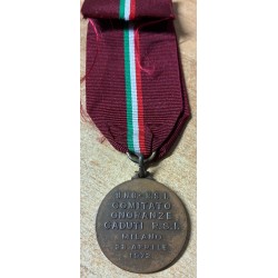 Medaglia onoranze ai Caduti della Repubblica Sociale Italiana Milano 1972