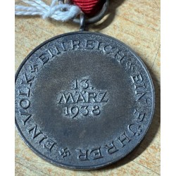 Medal of March 13, 1938 – Annexation of Austria to the Reich, complete with ribbon