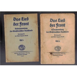 Coppia di libretti di canti militari dell esercito tedesco 1940  1941