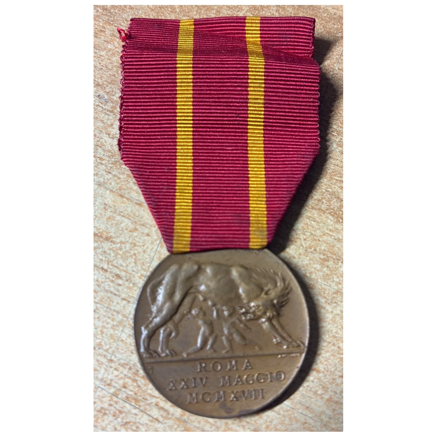 Roma 24 Maggio  1917 IL COMUNE AI BENEMERITI ORGANIZZAZIONE CIVILE MEDAGLIA Regia Zecca