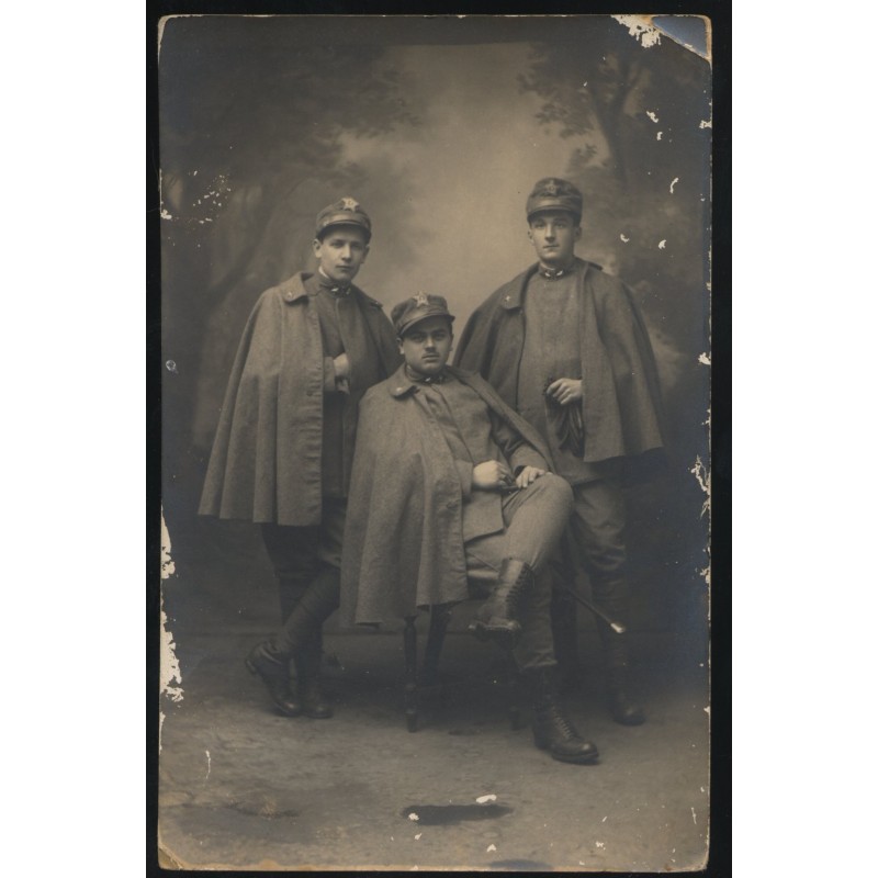 Foto da studio gruppo di soldati italiani 1a GM