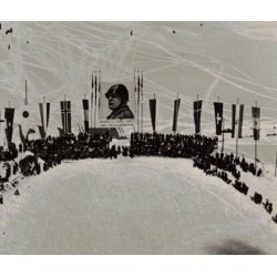 Quadro ritratto del Duce Benito Mussolini a Cortina d Ampezzo